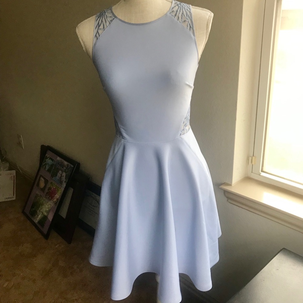 Ted Baker fit flare dress with lace back